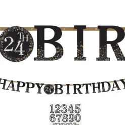 Add-An-Age - Sparkling Celebration Happy Birthday Banner Kit, 10.5ft