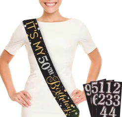 Add-An-Age - Sparkling Celebration Happy Birthday Sash Kit
