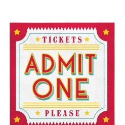 Admit One Paper Lunch Napkins, 6.5in, 40ct - Movie Night