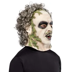 Adult Beetlejuice Overhead Latex Mask with Hair
