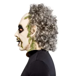 Adult Beetlejuice Overhead Latex Mask with Hair