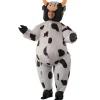 Adult Black and White Inflatable Cow Costume