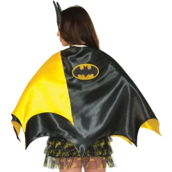 Adult Black and Yellow Batgirl Cape