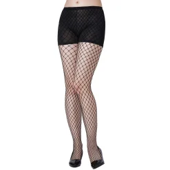 Adult Black Diamond Fishnet Pantyhose