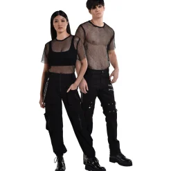 Adult Black Fishnet Shirt