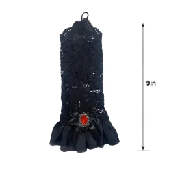 Adult Black Princess Lace Glovelettes