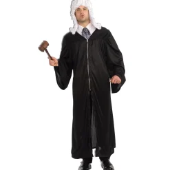 Adult Black Zipper Front Judge Robe