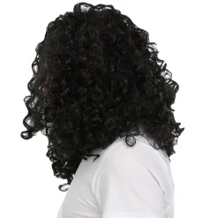 Adult Curly Black Headbanger Wig