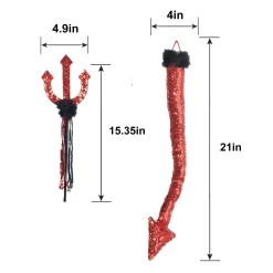 Adult Devil Tail & Pitchfork Costume Accessory Kit