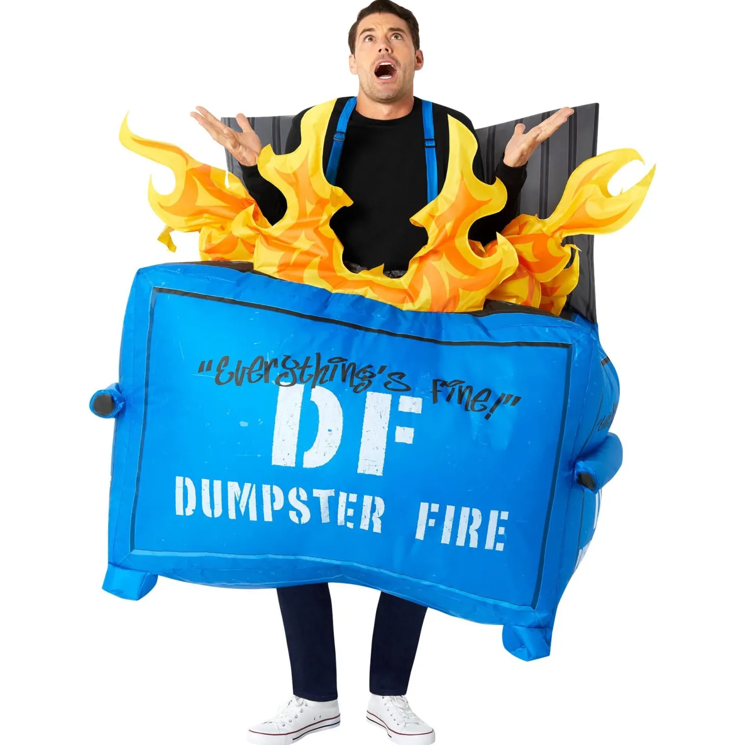 Adult Dumpster Fire Inflatable Costume