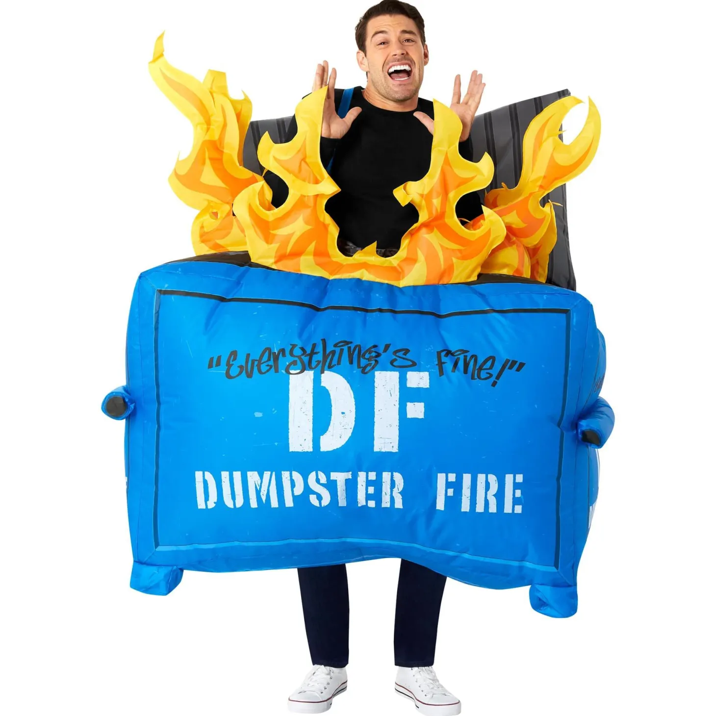 Adult Dumpster Fire Inflatable Costume