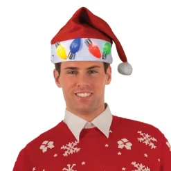 Adult Flashing Santa Hat