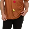 Adult Gingerbread Man T-shirt & Mask Costume Accessory Kit