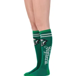 Adult Green & Silver Slytherin Knee-High Socks - Harry Potter