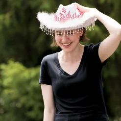 Adult Pink Flame Fabric Cowboy Hat