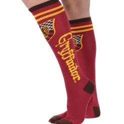 Adult Red & Gold Gryffindor Knee-High Socks - Harry Potter
