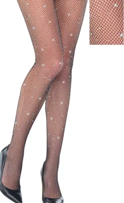 Adult Rhinestone Fishnet Pantyhose