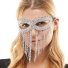 Adult Rhinestone Fringe Masquerade Mask