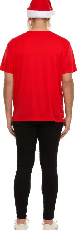 Adult Santa Claus T-shirt & Mask Costume Accessory Kit
