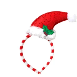 Adult Santa Hat w/ Mistletoe Headband