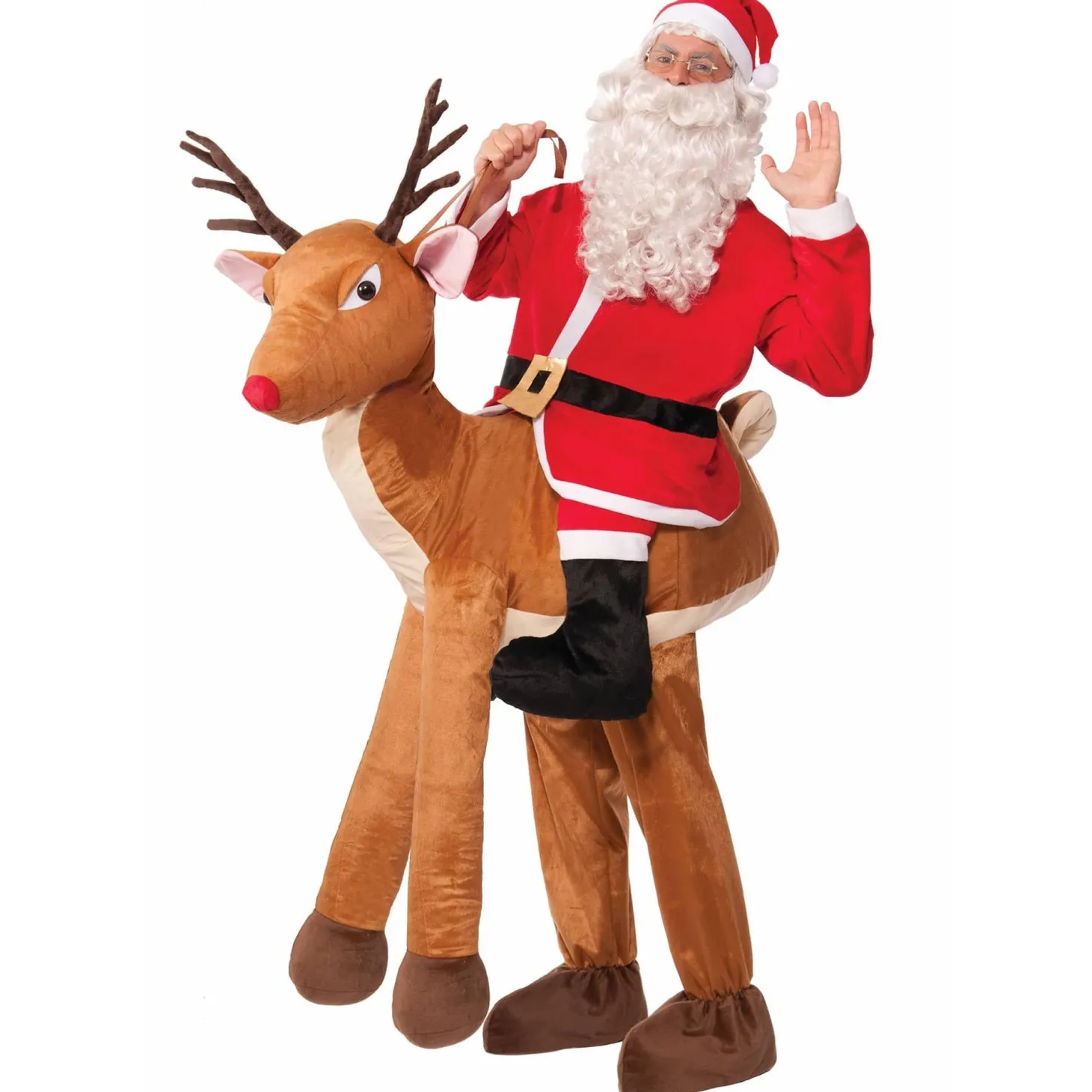 Adult Santa Ride In Reindeer Costume