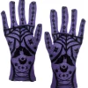 Adult Sheer Purple Celestial Flocked Gloves
