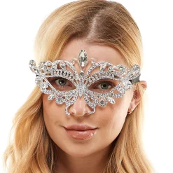 Adult Silver Butterfly Masquerade Mask