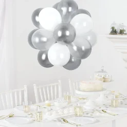 Air-Filled Latex Balloon Chandelier Sphere Kit, Assorted Colors