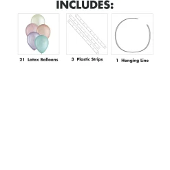 Air-Filled Latex Balloon Chandelier Sphere Kit, Assorted Colors