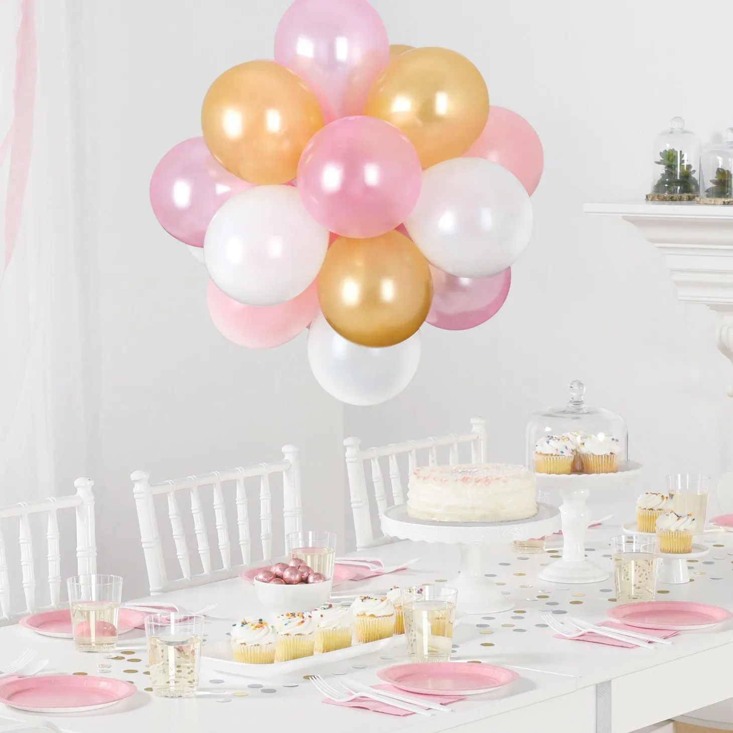 Air-Filled Latex Balloon Chandelier Sphere Kit, Assorted Colors