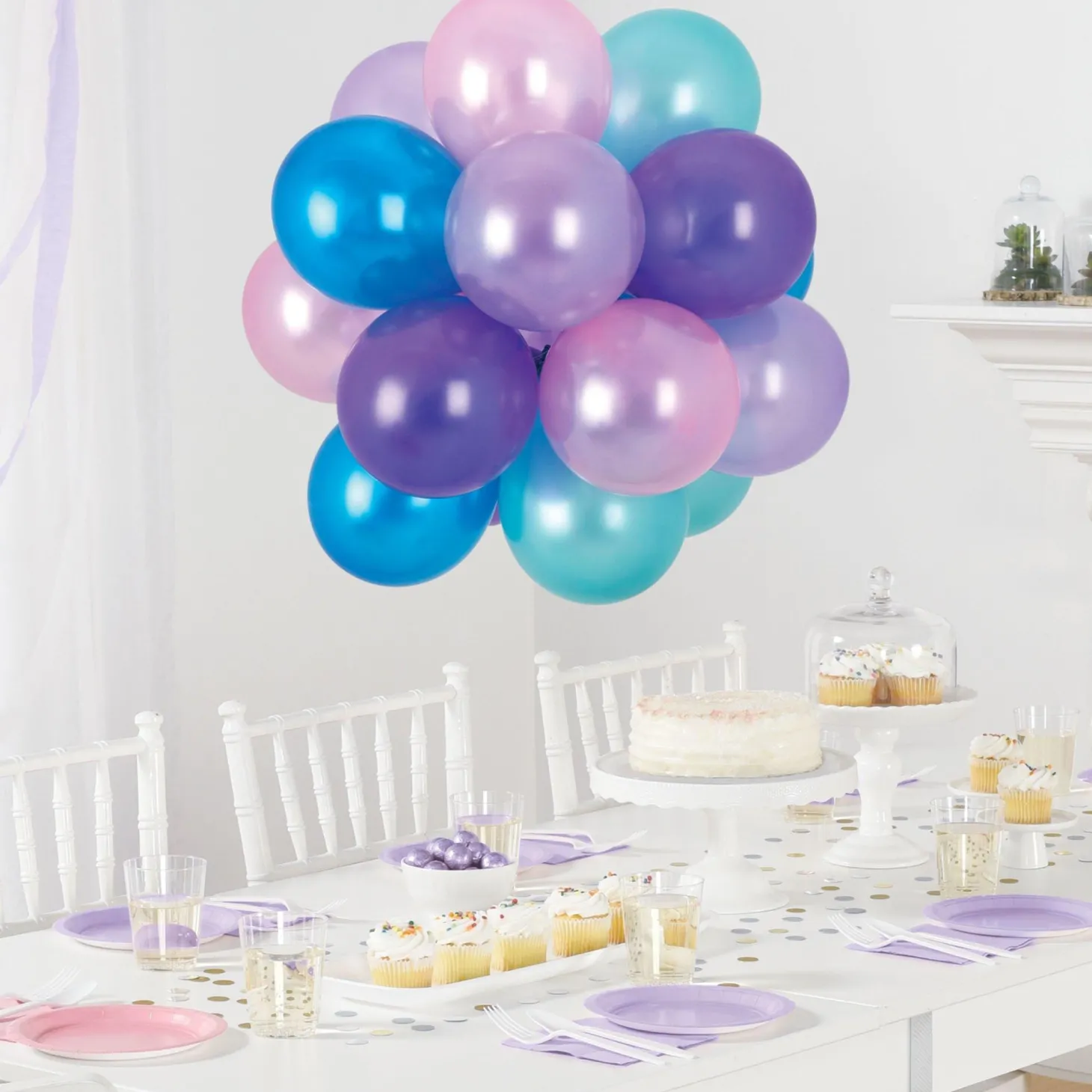 Air-Filled Latex Balloon Chandelier Sphere Kit, Assorted Colors