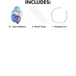 Air-Filled Latex Balloon Chandelier Sphere Kit, Assorted Colors