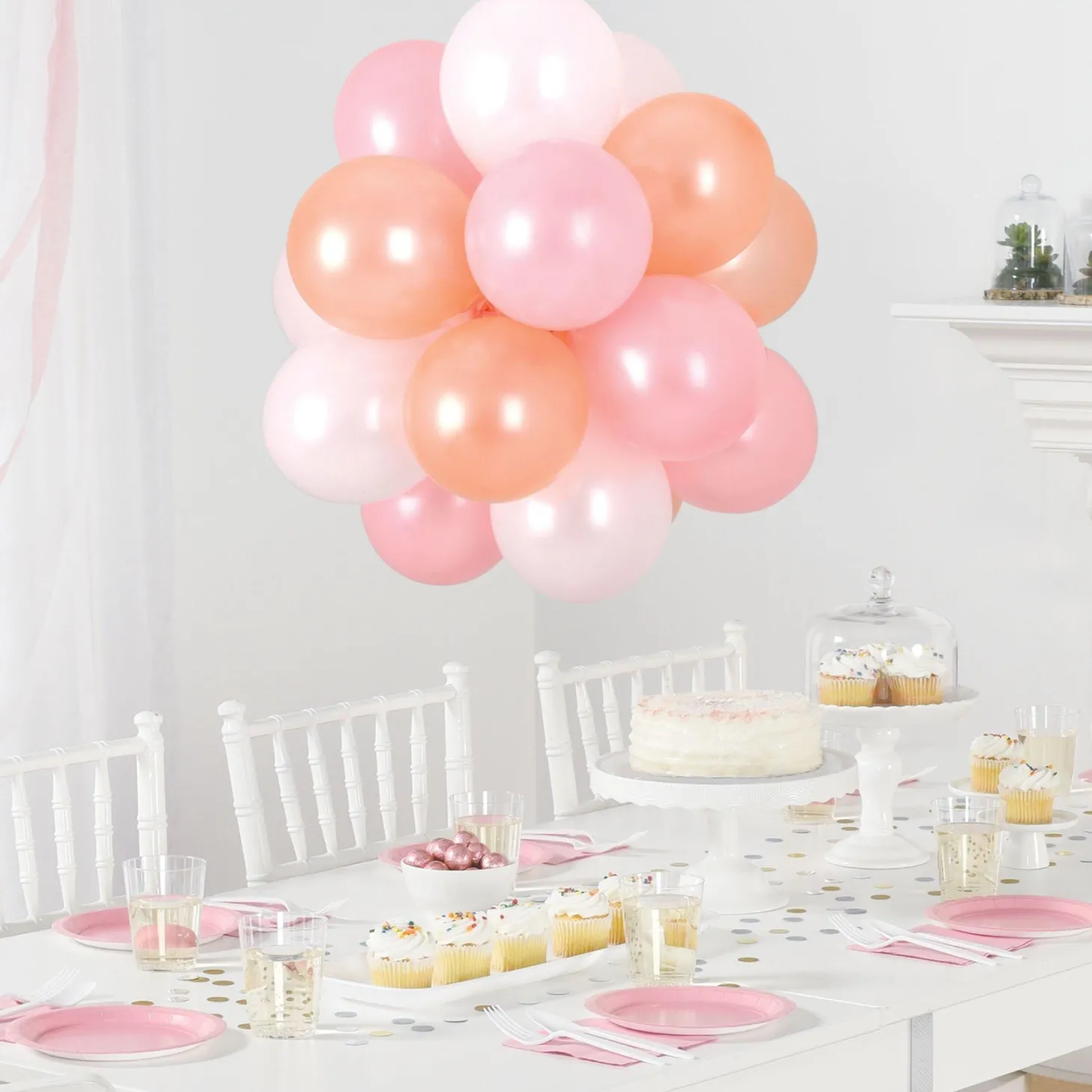 Air-Filled Latex Balloon Chandelier Sphere Kit, Assorted Colors
