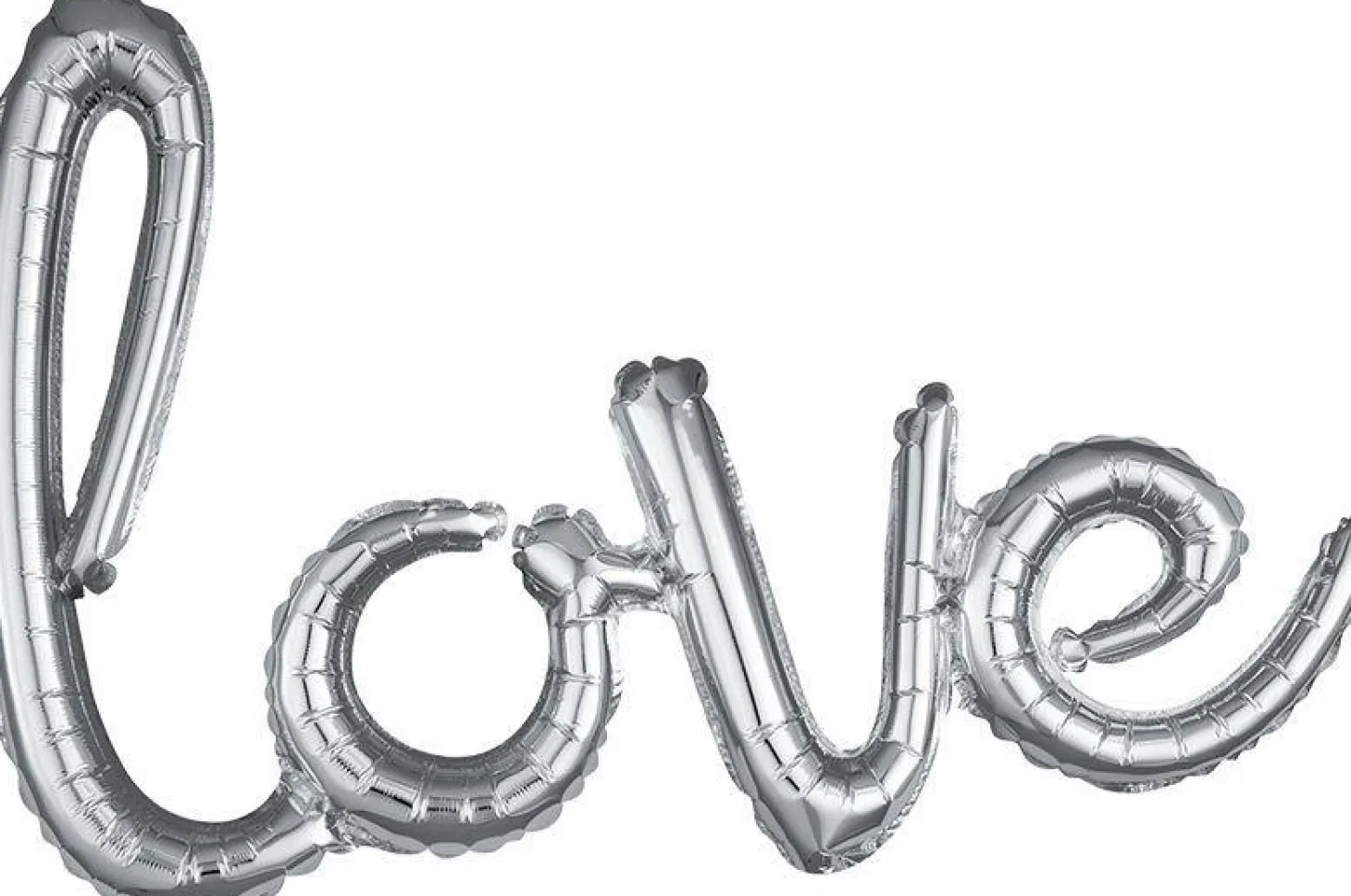Air-Filled Love Cursive Letter Balloon Banner, Assorted Colors