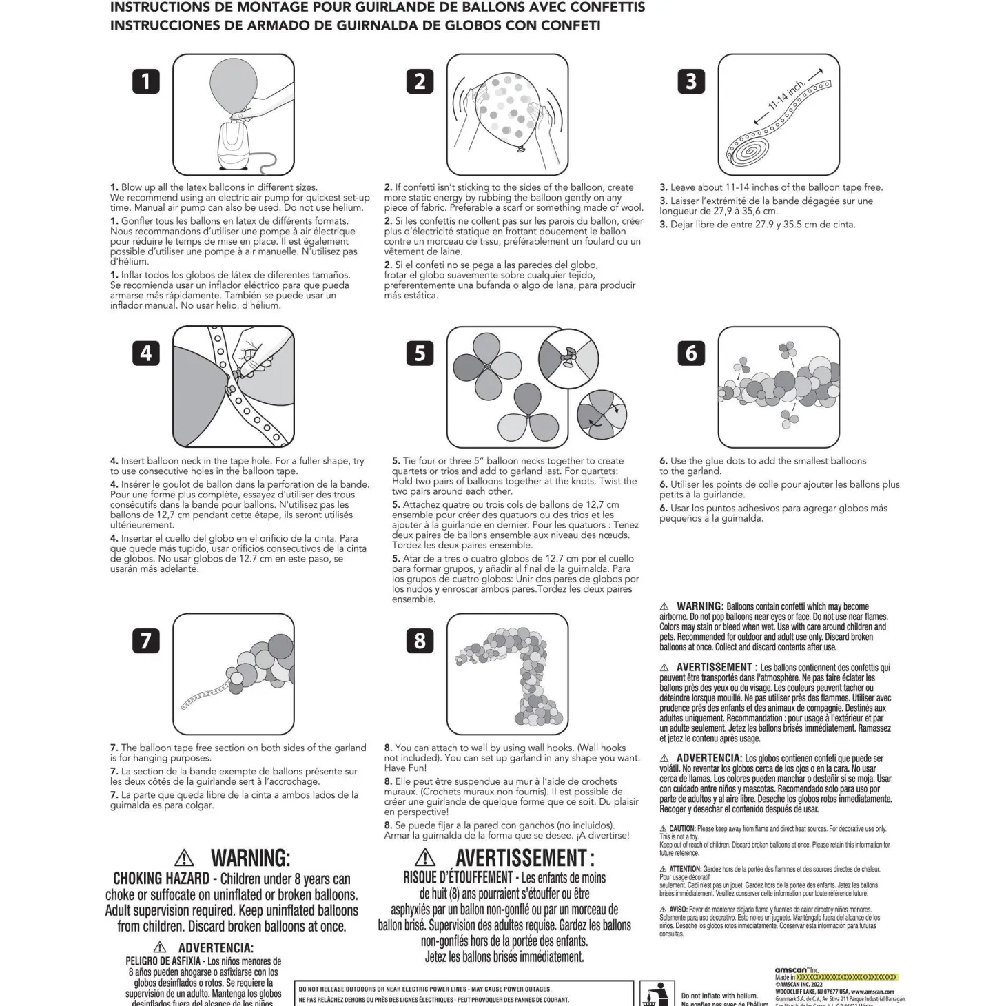 Air-Filled Neon Balloon Garland Kit