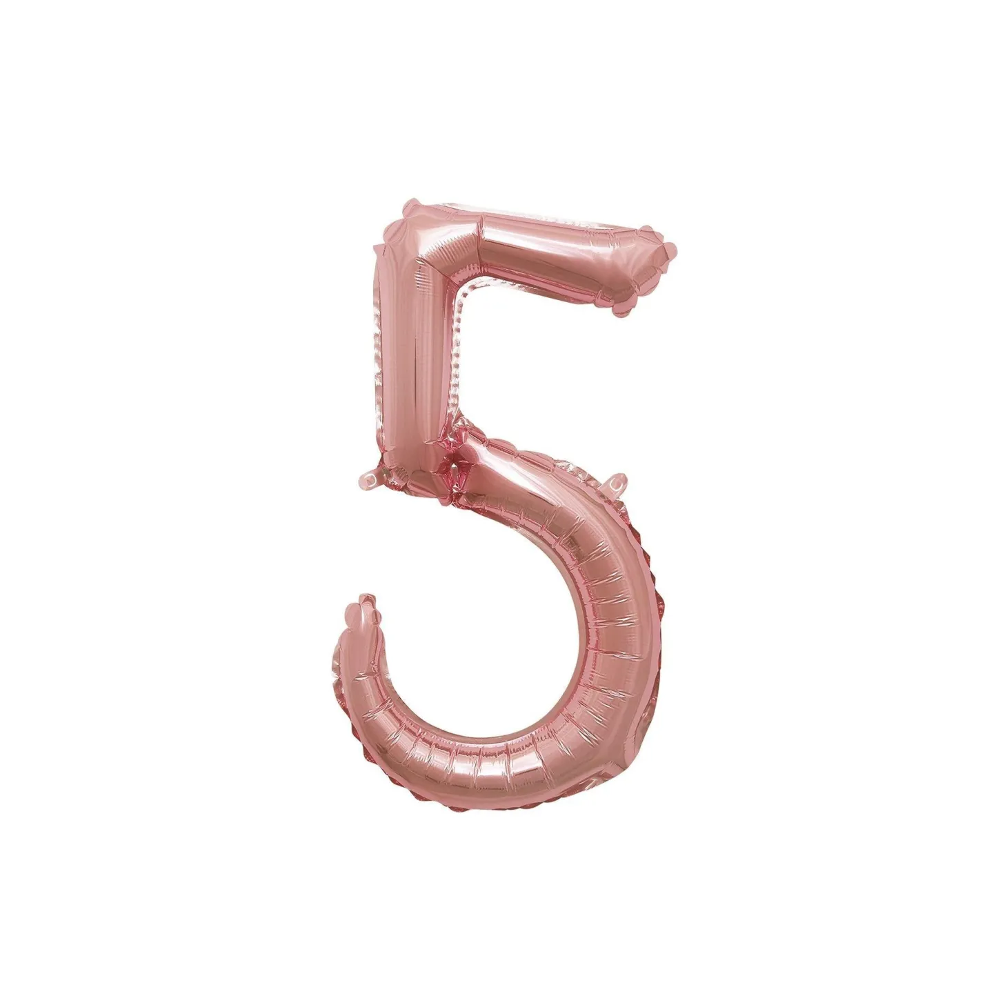 Air-Filled Rose Gold Cursive Number (0-9) Foil Balloon, 10in x 18in