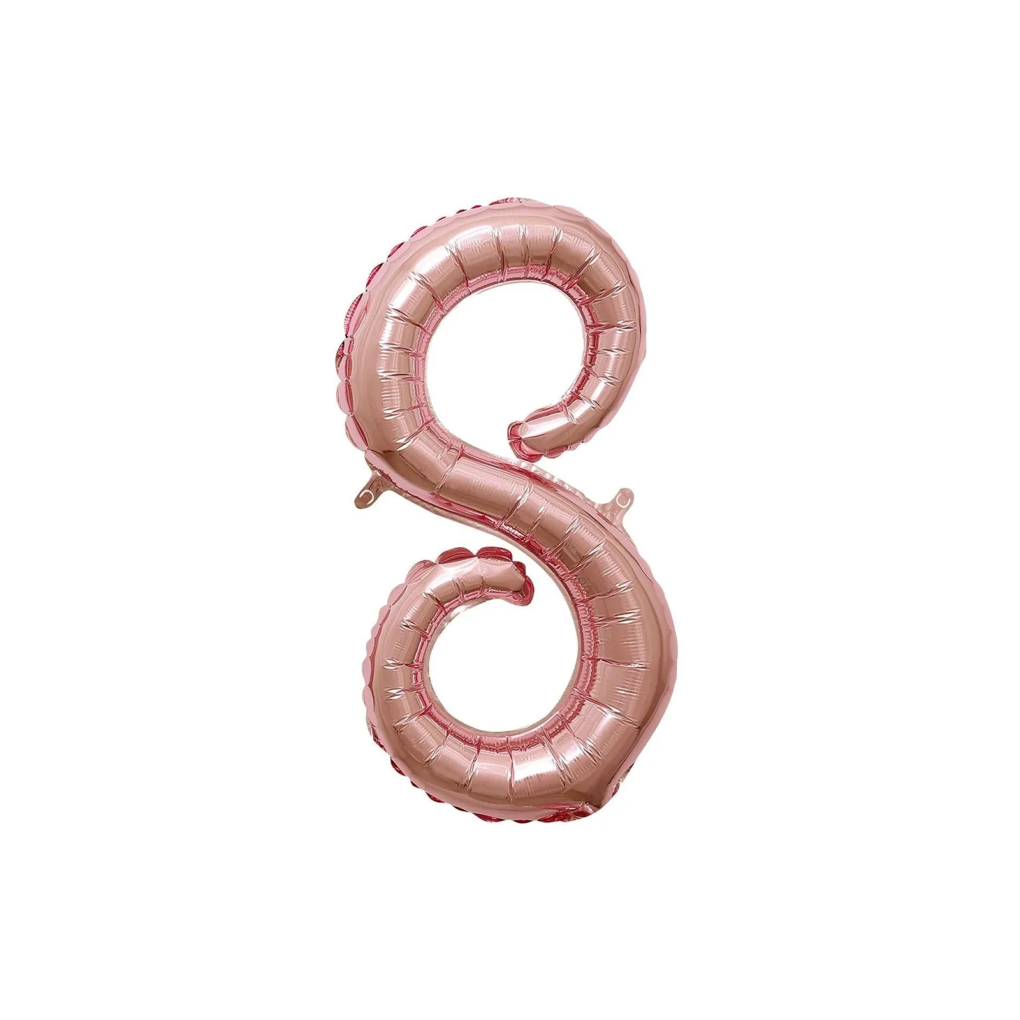 Air-Filled Rose Gold Cursive Number (0-9) Foil Balloon, 10in x 18in