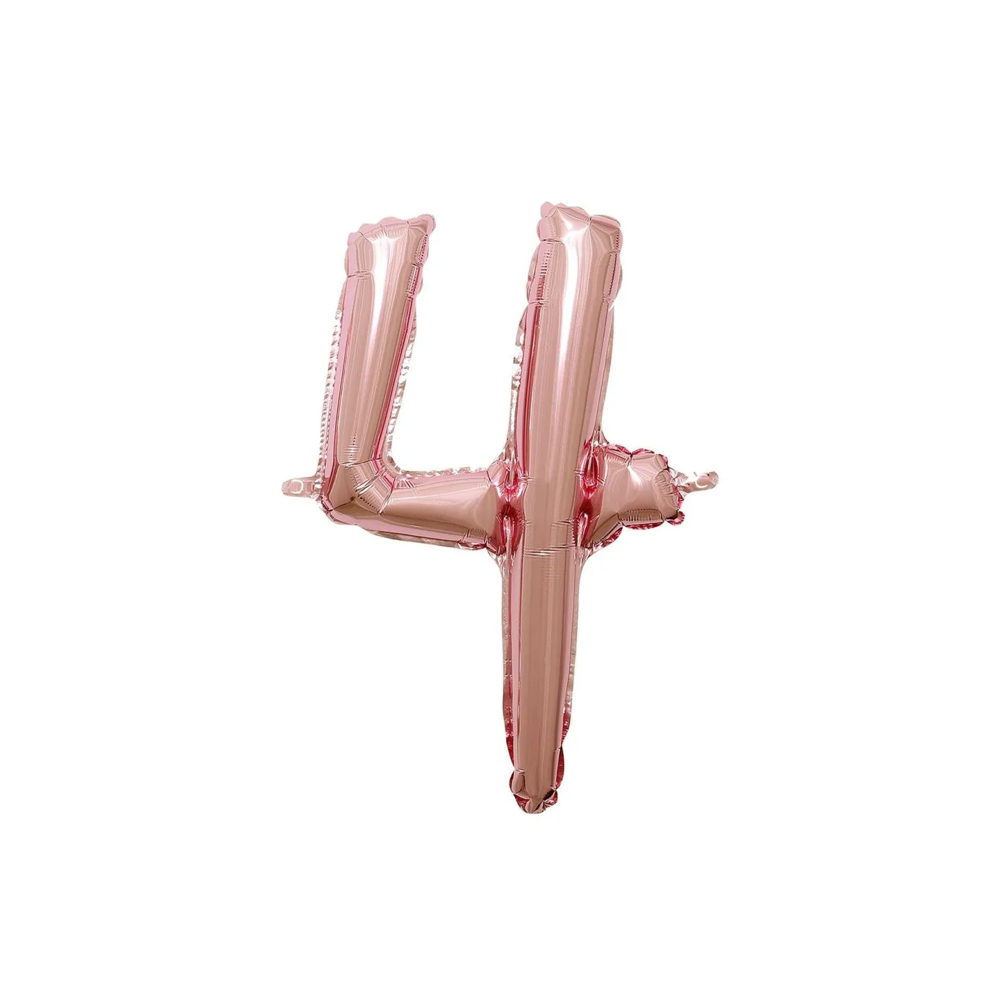 Air-Filled Rose Gold Cursive Number (0-9) Foil Balloon, 10in x 18in