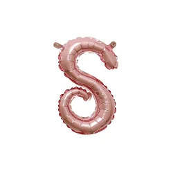 Air-Filled Rose Gold Lowercase Cursive Letter (A-Z) Foil Balloon, 10in x 8in