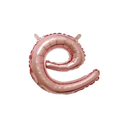 Air-Filled Rose Gold Lowercase Cursive Letter (A-Z) Foil Balloon, 10in x 8in