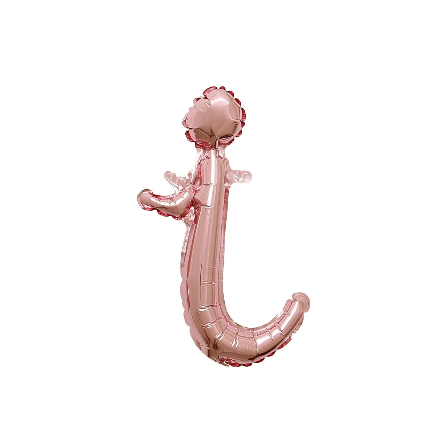 Air-Filled Rose Gold Lowercase Cursive Letter (A-Z) Foil Balloon, 10in x 8in