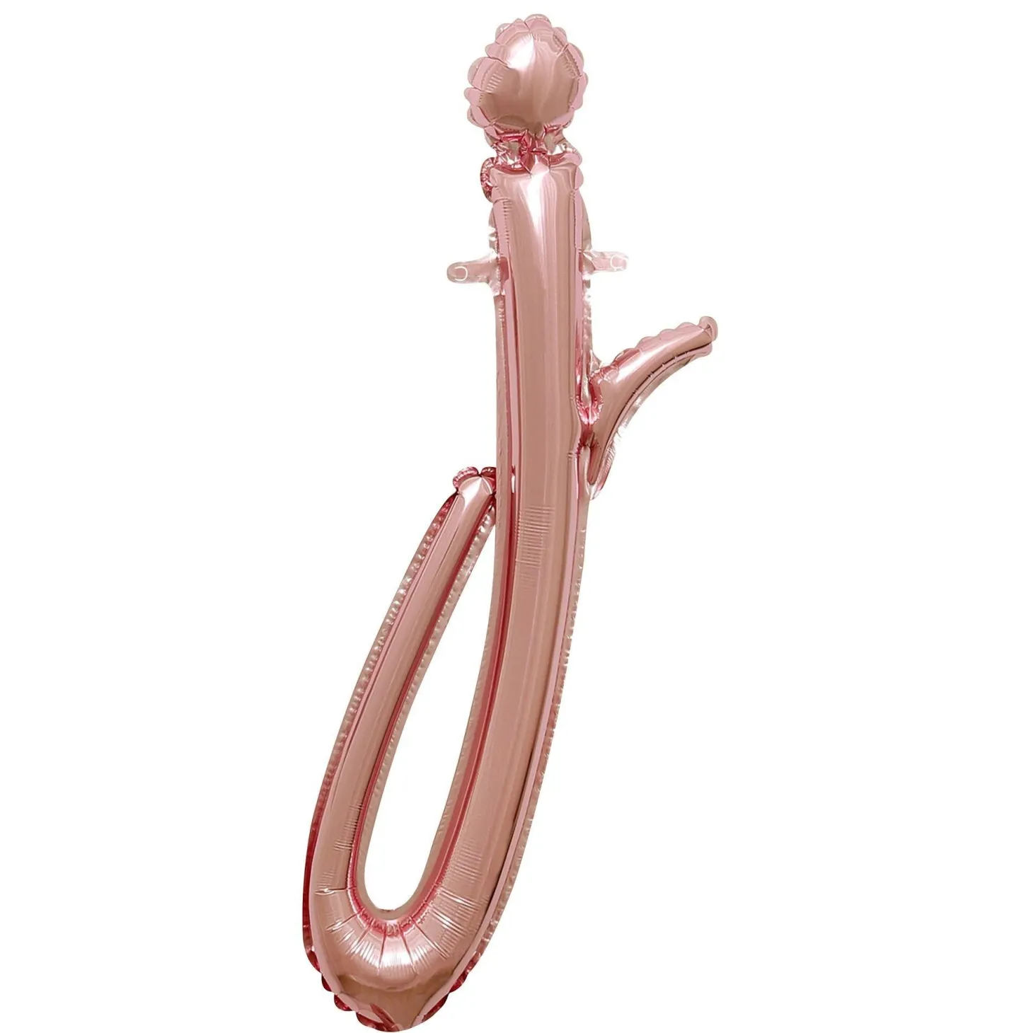 Air-Filled Rose Gold Lowercase Cursive Letter (A-Z) Foil Balloon, 10in x 8in