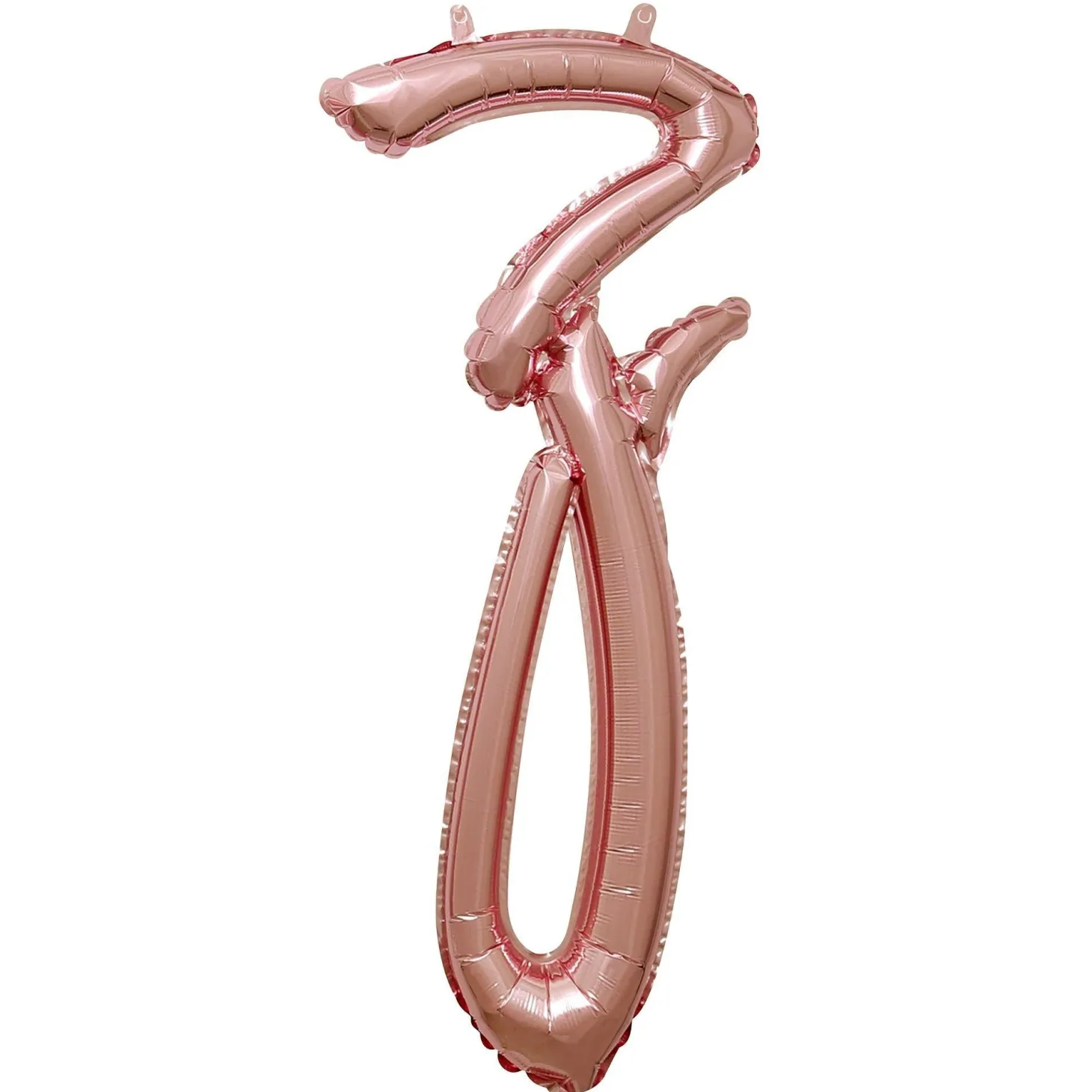 Air-Filled Rose Gold Lowercase Cursive Letter (A-Z) Foil Balloon, 10in x 8in
