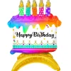 Air-Filled Sitting Birthday Cake Balloon, 15in