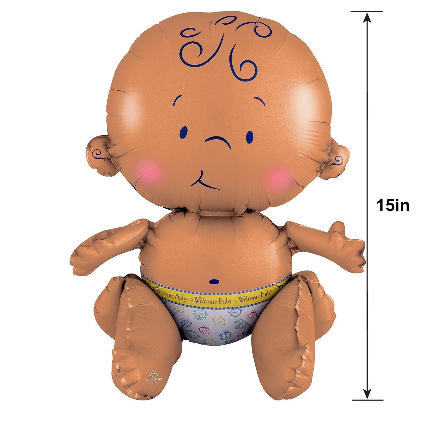Air-Filled Sitting Welcome Baby Balloon,15in, Assorted Colors