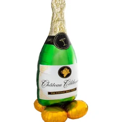 AirLoonz Bubbly Wine Bottle Balloon, 60in