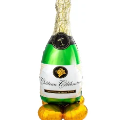 AirLoonz Bubbly Wine Bottle Balloon, 60in