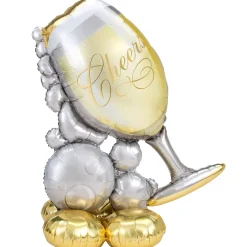 AirLoonz Bubbly Wine Glass Balloon, 51in