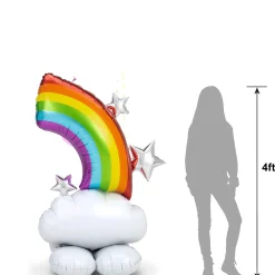 AirLoonz Half Rainbow Balloon, 52in