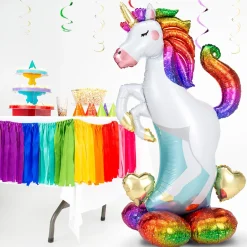 AirLoonz Rainbow Unicorn Balloon, 55in